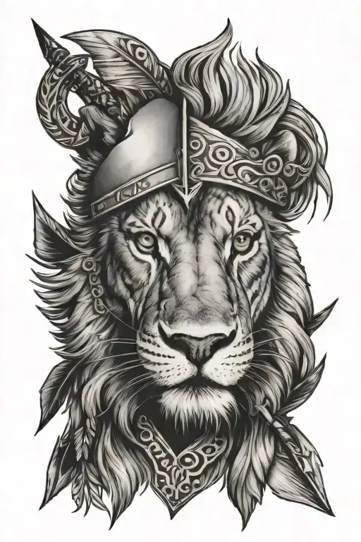 Arrow Over Scar Lion Face