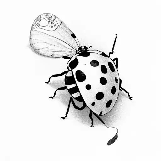 Ladybug With Writing