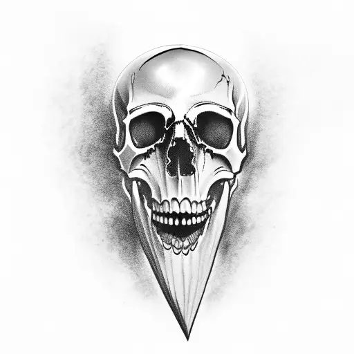 Realistic Vampire Skull