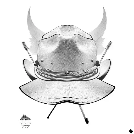 A Cowboy Hat Adorned With Welding Tools