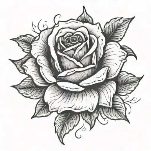 Oie Qui Tient Dans Son Bec Une Rose