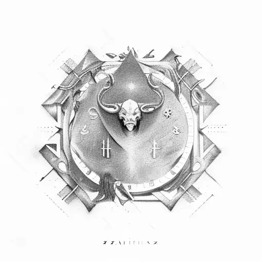 An Artistic Representation Of The Client's Zodiac Sign Incorporated Into A Hallway Design