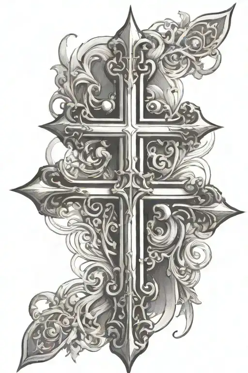 A Simple Christian Cross Without Any Text