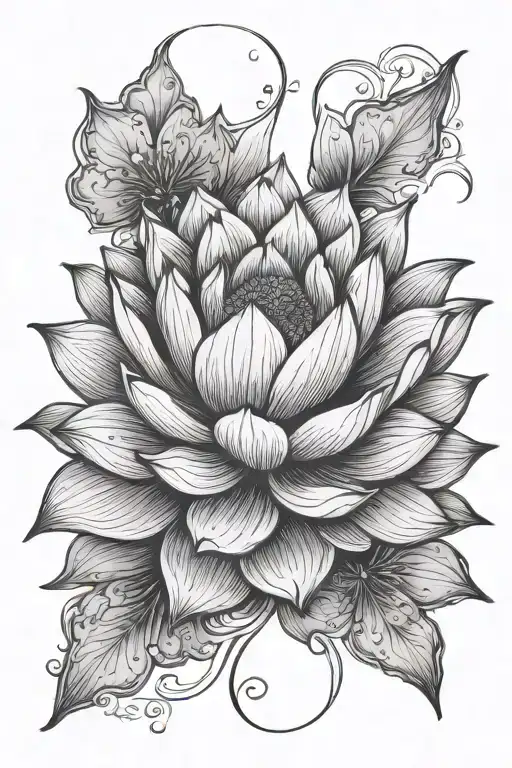 Lotus Flower Blooming Strength Courage