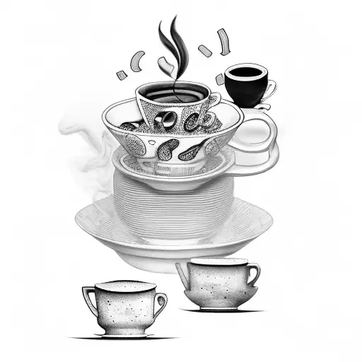 A Cup Of Steaming Coffee On Two Books