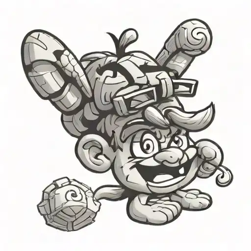 Pebbles Flintstones New School With Glasses And Smoke In The Back Ground