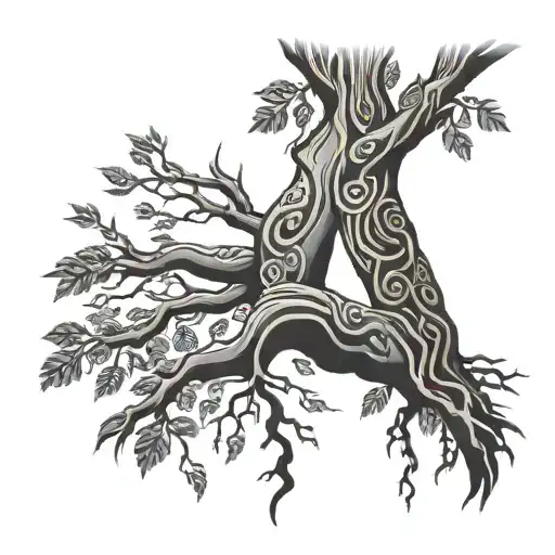 Tree Branches In Precolombian Style