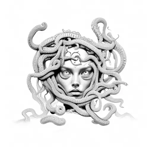 Medusa Com Olhos De Serpente