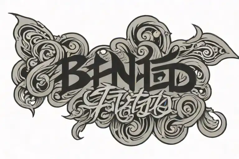 Band Tattoo Chinese Lettering