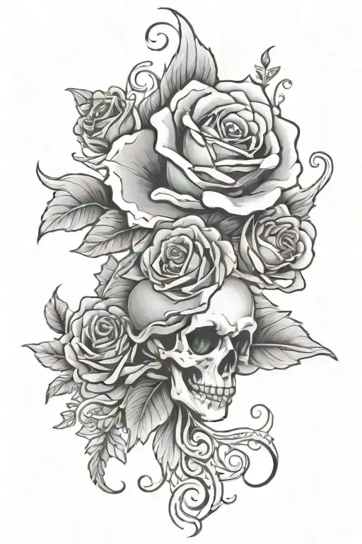 Mom Death Date Tattoo Design