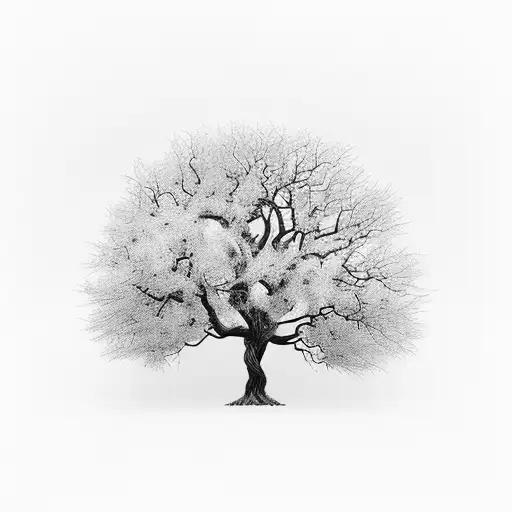 An Enchanting Tree With Branches That Resemble Waves