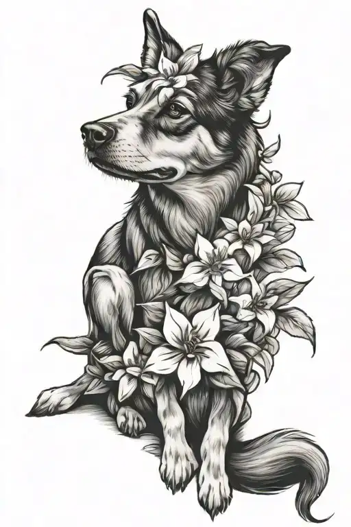 Jasmin Flower And Dog Sitting