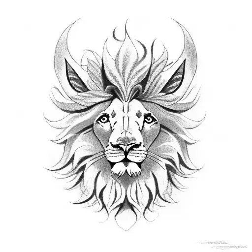 Half Lion Head An Half Lamb Head