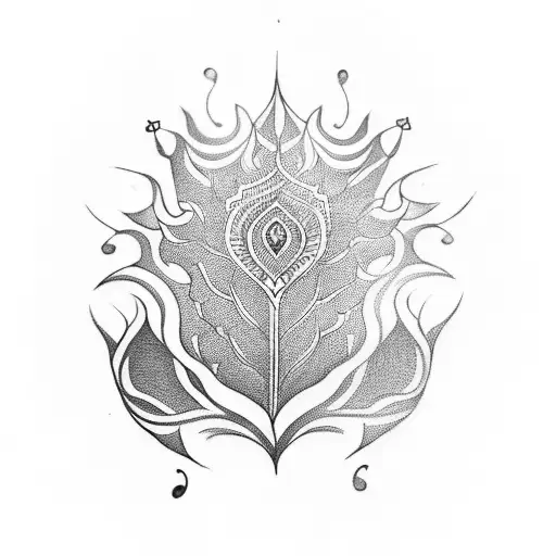 Hand Tattoo Of Henna Tribal Leafy