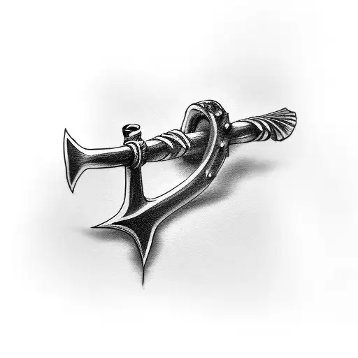 An Anchor Attached To A Seagull Leg