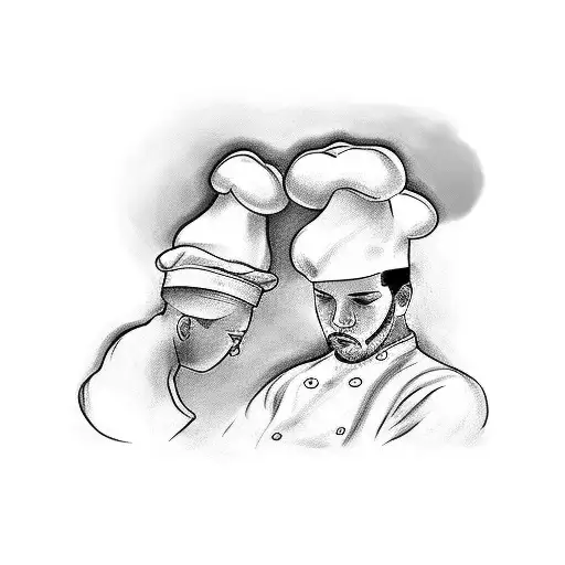 A Chef Cooking In A Bustling Kitchen