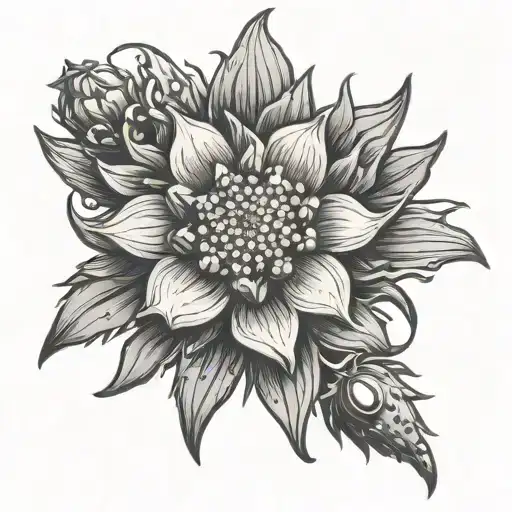 Edelweiss Flower With A Halo