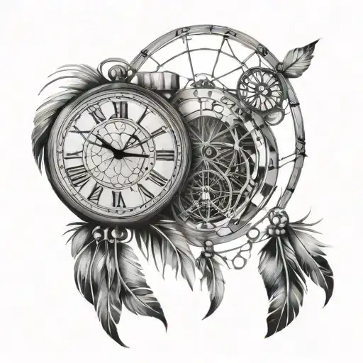 Broken Clock And Dreamcatcher Made