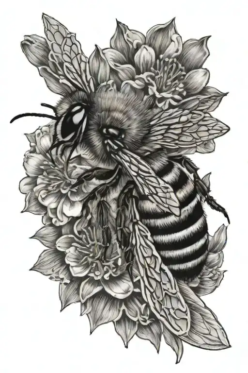 Bee Collecting Nectar