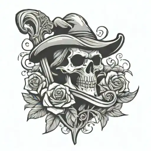 Grim Reaper Mustache Flower Scythe