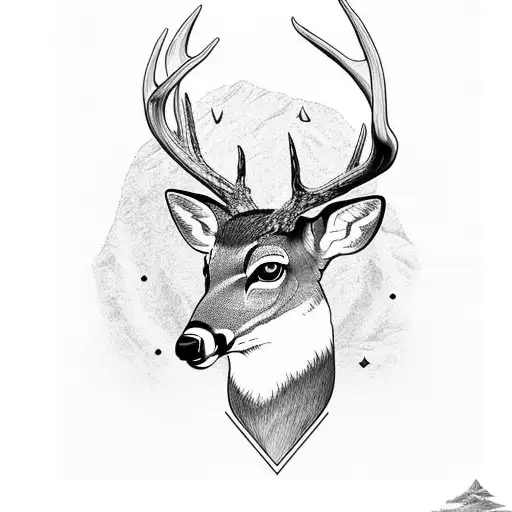 Whitetail Deer With Mountians And Streams Arm Sleeve
