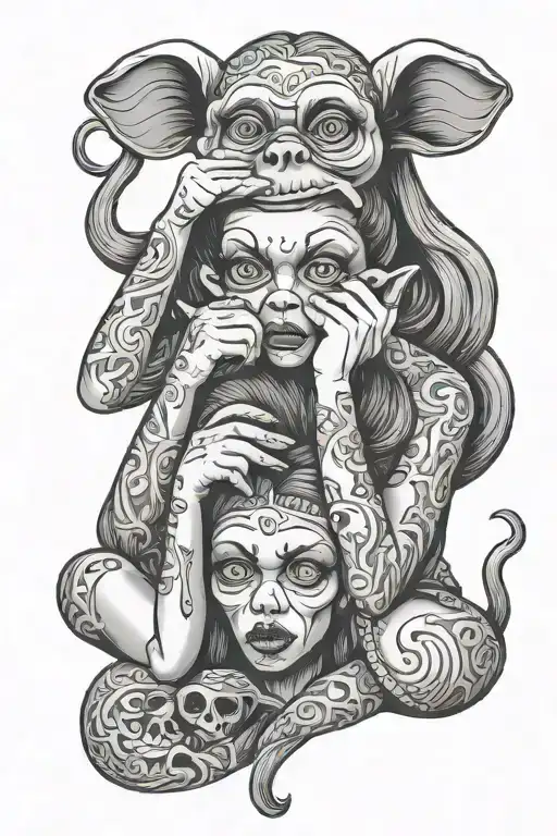 See No Evil Hear No Evil Speak No Evil Cute Girly