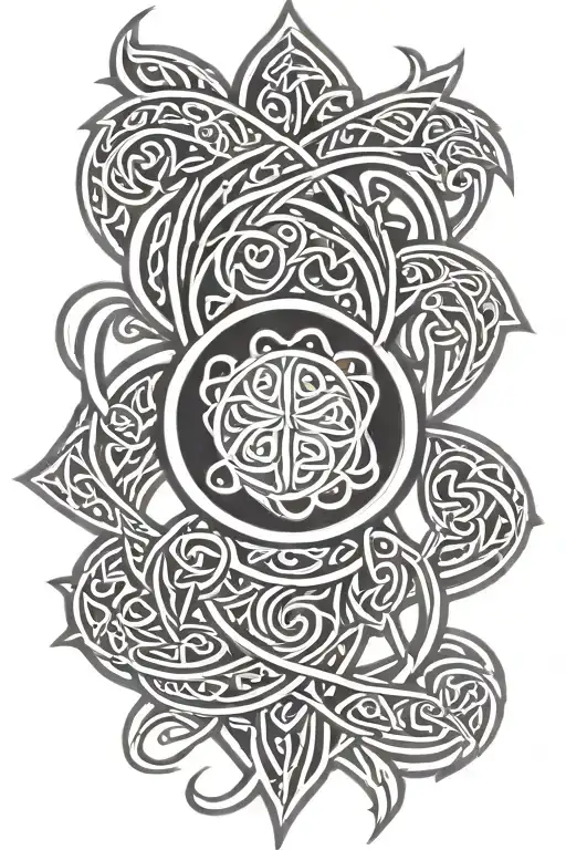 Celtic Father Daughter Symbol Tribal