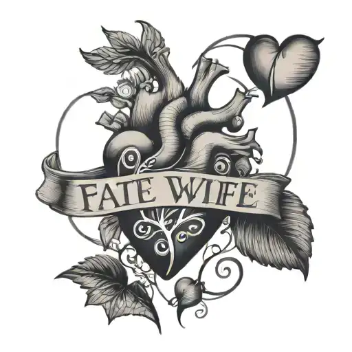 Heart With The Words Fate My Wife