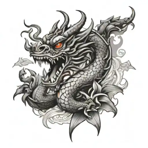 Muay Thai Dragon Lookong Over Paed Tidt Star