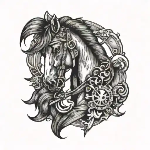 Horse Wearing A Pirate Patch