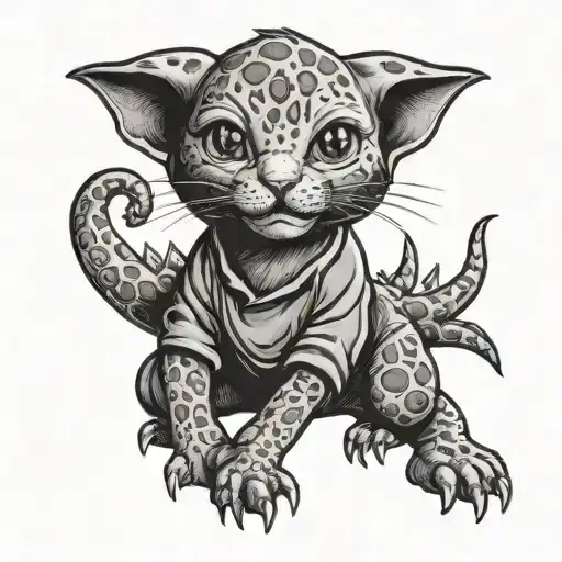 Kitten Wearing A Dinosaur Pajama