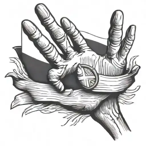 Italian Hand Italian Flag Never Broken Link