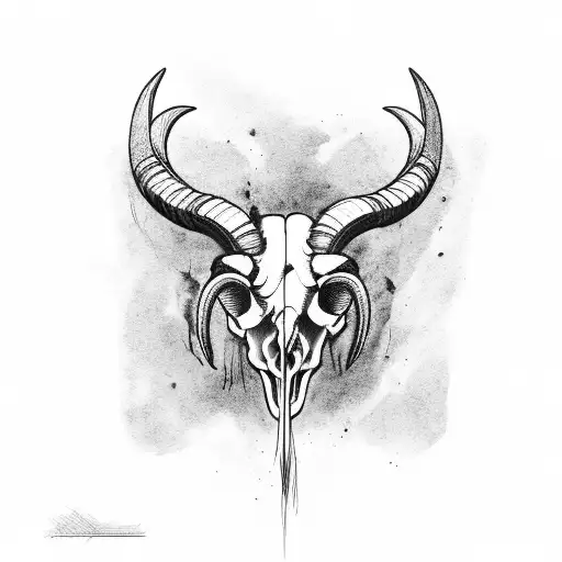 Ram Skull With Libra