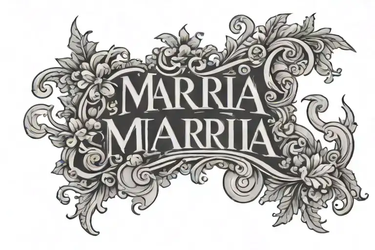 Lettering Of Maria For Hips
