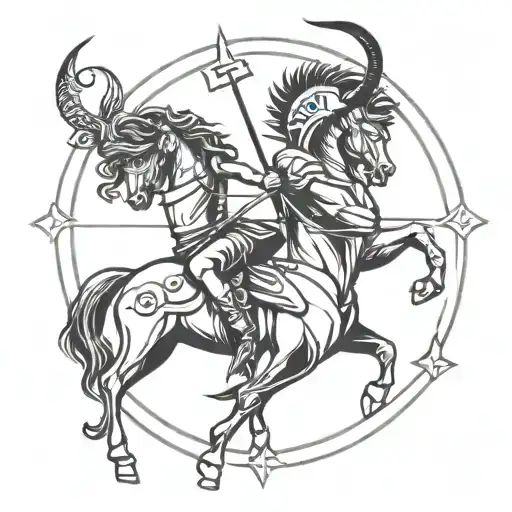 Sagittarius And Capricorn Sign Minimalist