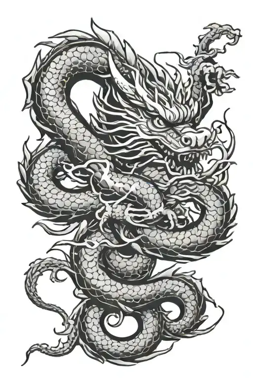 Japanese Calligraphy Dragon