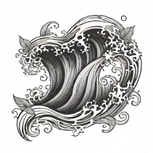 Water Waves And Leaves