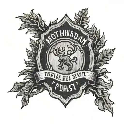 Nottingham Forest Football Badge Burnt Wood Texture