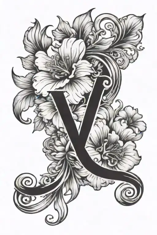 July And February Birth Flowers With The Letter J
