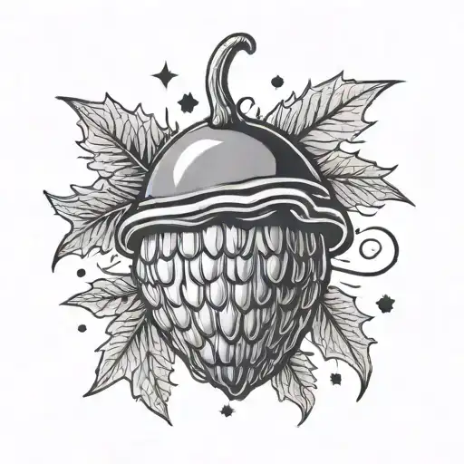 Acorn With Star Sign