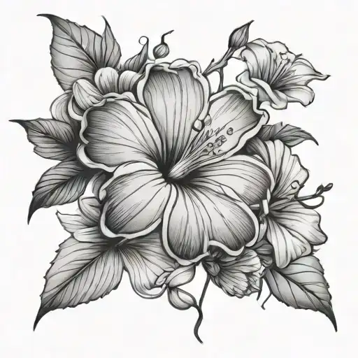 Daisy Flower Morning Glory Flower Shoulder Arm