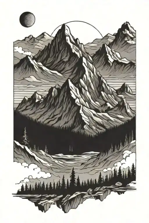 Mountains With Tons Of Blank Space In The Center For Me To Add Tallies In The Future