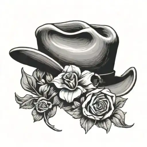 Horseshoe And Cowboy Hat August Birth Flower