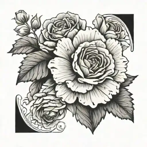 Rose Carnation Marigold Arm Band