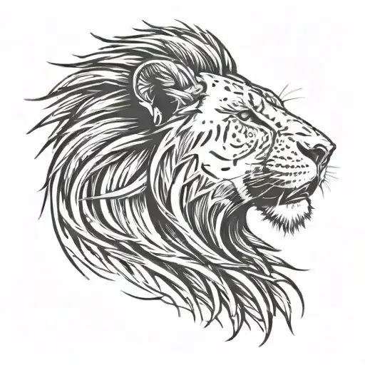 A Lion Scratch Mark And Inside The Mark Head Running