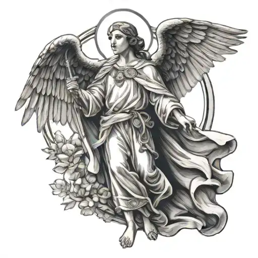 Saint Gabriel With Biblical Accurate Angel