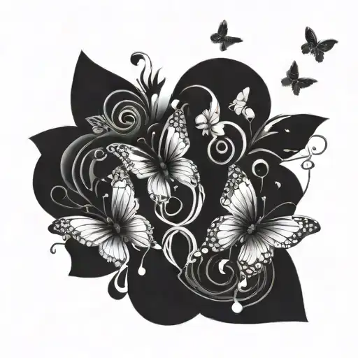 Pretty W Motion Quote With Butterflies Or Heart Design