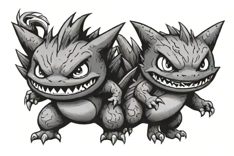 Gengar And Charmander Pokemon