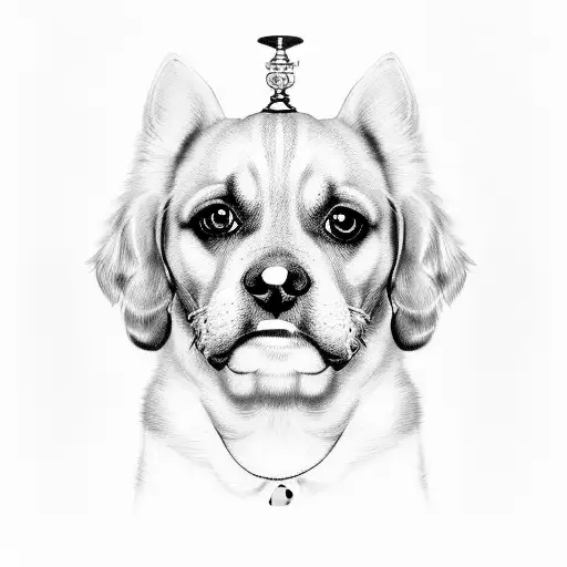 Dog Portrait With Victorian Vibes