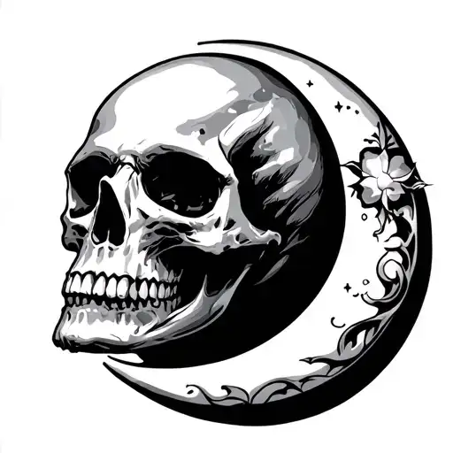 Skulls And Moon
